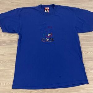 Vintage 90s Mickey Mouse Shirt Disney Made In USA Blue Embroidered Men’s Size XL